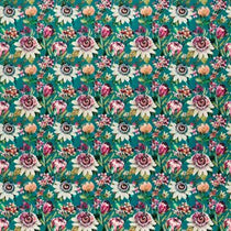 Paradise Teal Velvet Fabric by the Metre